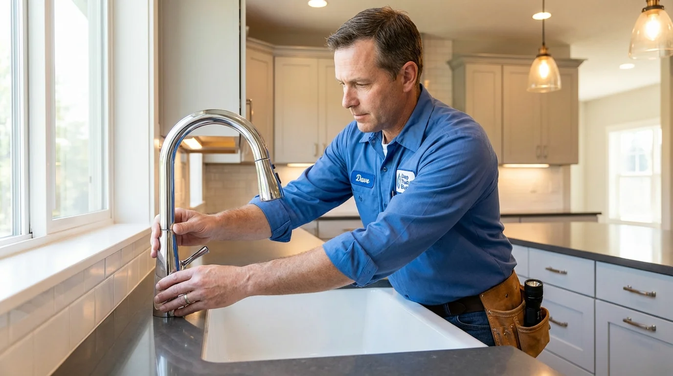 Kitchen faucet installation by Johns Plumbing LLC in Lone Tree